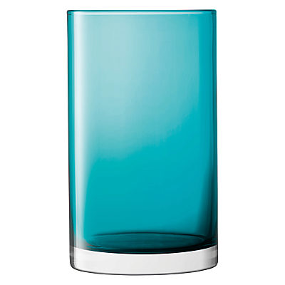 LSA International Flower Colour Cylinder Vase Peacock